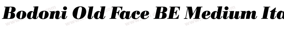 Bodoni Old Face BE Medium Italic Oldstyle Figures字体转换